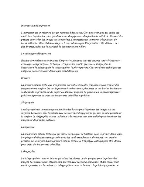 Printmaking Study Notes Introduction Limpression Limpression Est