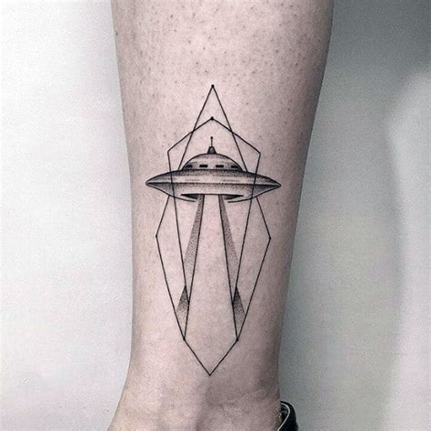 100 Ufo Tattoo Designs For Men Alien Abduction Ink