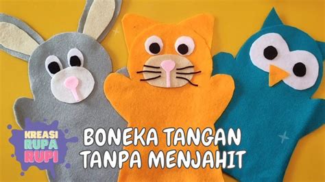 Cara Membuat BONEKA TANGAN Dari FLANEL Tanpa Menjahit YouTube