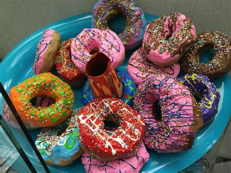 Th Grade Paper Mach Donuts Wow Art Project Paper Mache Paper