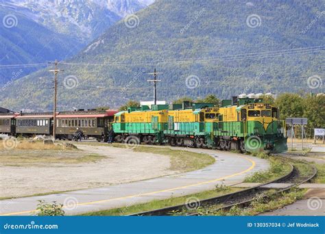 Historic White Pass Train of the Gold Rush in Skagway Alaska Editorial Stock Image - Image of ...