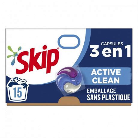 Skip Lessive Capsules 3 En 1 Active Clean X15