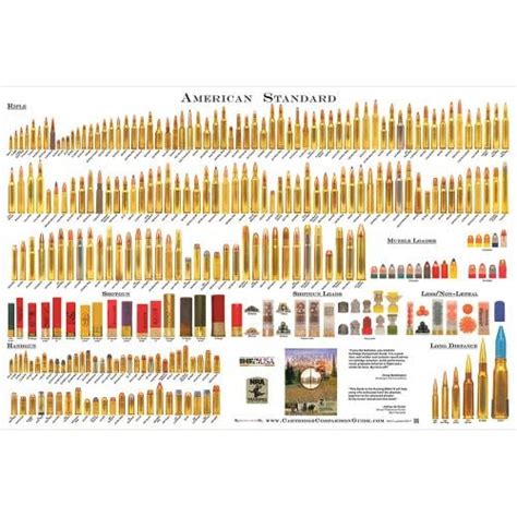 American Standard Cartridge Comparison Guide Poster Gun Deals