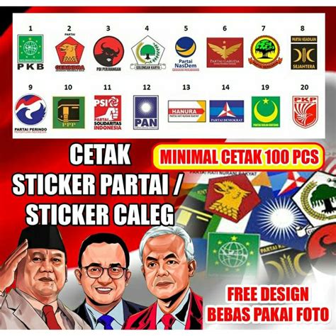 Jual Stiker Partai Stiker Caleg Cetak Stiker Partai Cetak Stiker