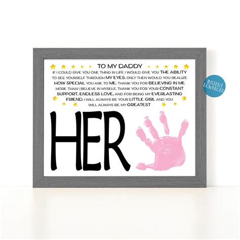 Fathers Day Poem Handprint Craft Daddy Daughter T Handprint Art Daddy Is My Hero Diy T