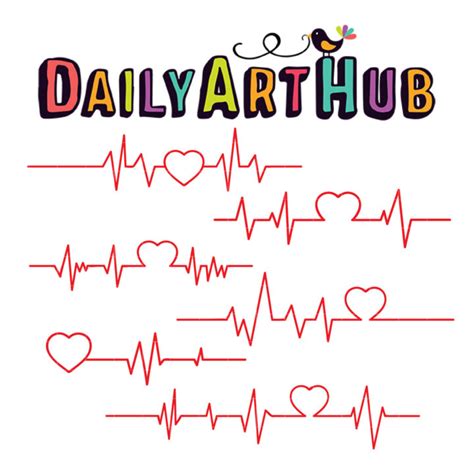 Heart Rate Clip Art Set Daily Art Hub Graphics Alphabets And Svg