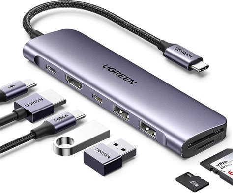 Przejściówka hub adapter USB C na USB A USB C HDMI karty SD stacja