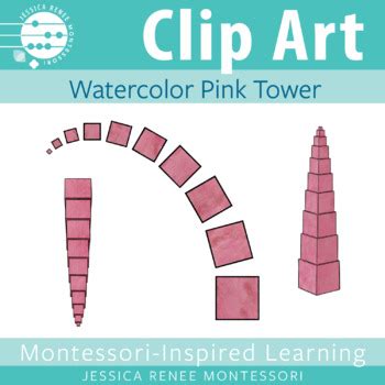 Montessori Pink Tower Clip Art By Jessica Renee Montessori Tpt