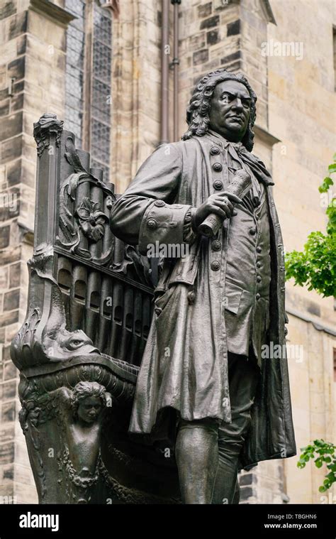 Johann Sebastian Bach Statue In Front Of Thomaskirche St Thomas Church