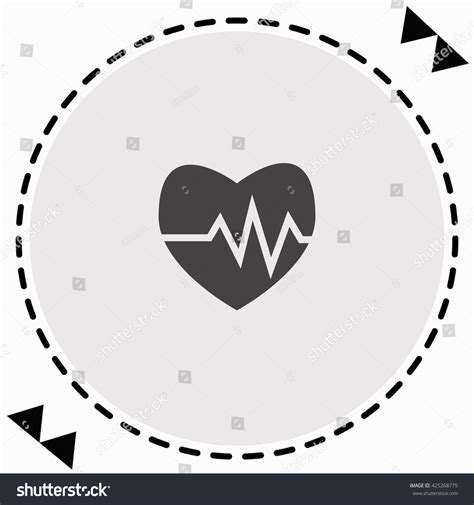 Cardiogram Icon Flat Design Isolated Illustration Stock Vector Royalty