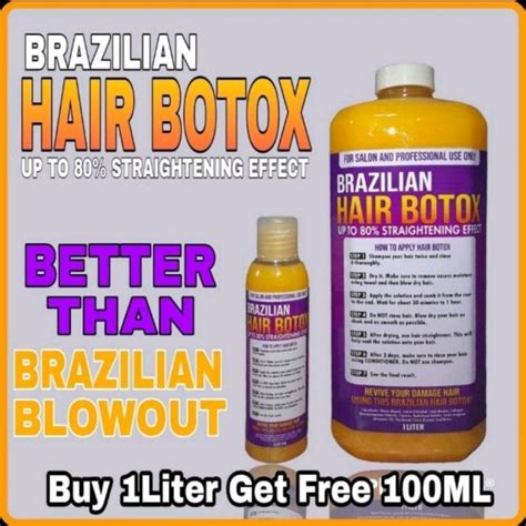 Original Brazilian Hair Botox Treatment Up To 80 Straightening Effect