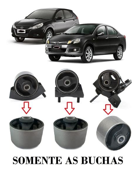 Kit Buchas Refil Coxim Cal O Motor E Cambio Jac Motors J