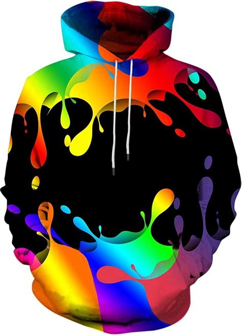 Unisex Graphic Hoodies 3d Cool Design Print Colorful Hooded Sweatshirt