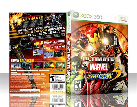 Viewing full size Ultimate Marvel vs. Capcom 3 box cover