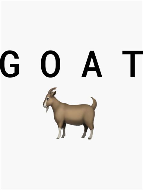 "GOAT emoji " Sticker for Sale by NanousWay | Redbubble