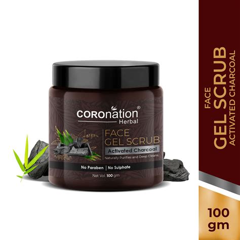 Coronation Herbal Activated Charcoal Face Gel Scrub Gm