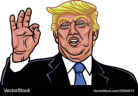 President Of The United States Donald Trump Vector Image