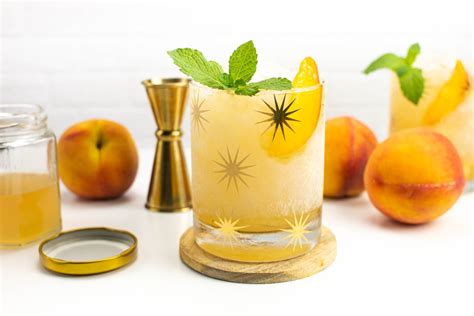 Peach Whiskey Smash Cocktail Perfect For Summer Feast West