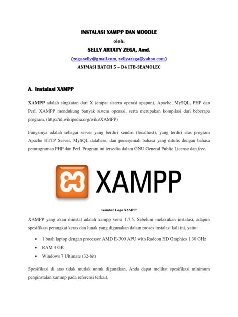 PDF Instalasi Xampp Dan Moodle Selly Artaty Zega DOKUMEN TIPS