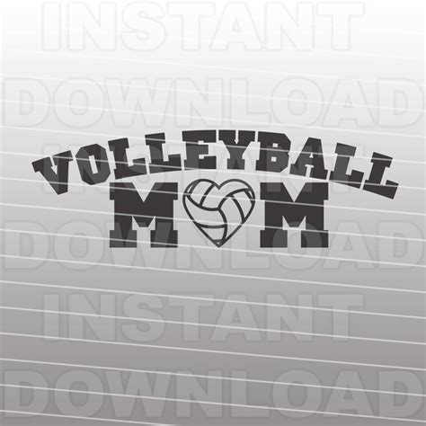 Volleyball Mom Svg Filevolleyball Svg File Cutting Etsy