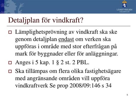 PPT Prövning av vindkraft Peter Ardö Länsstyrelsen i Halland 2009 07