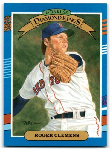 1991 DONRUSS DIAMOND KINGS ROGER CLEMENS BOSTON RED SOX 9 EBay