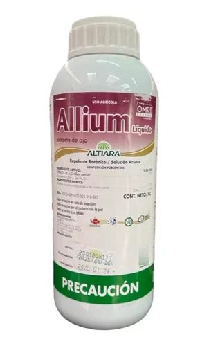 Allium Insecticida Botanico Organico Extracto De Ajo Lt Meses Sin