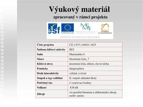 PPT Výukový materiál PowerPoint Presentation free download ID 5160682