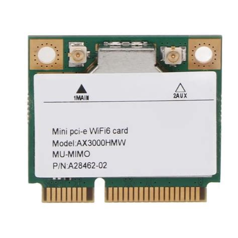 Tbest Mini carte sans fil PCIE Mini carte réseau PCIE Wifi6 3000Mbps