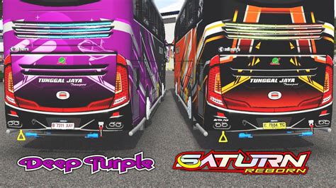 Tunggal Jaya Saturn Deep Purple Livery Bussid SHD Ori YouTube