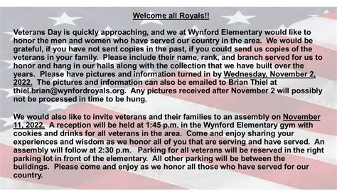 Veterans Day | Wynford Local Schools