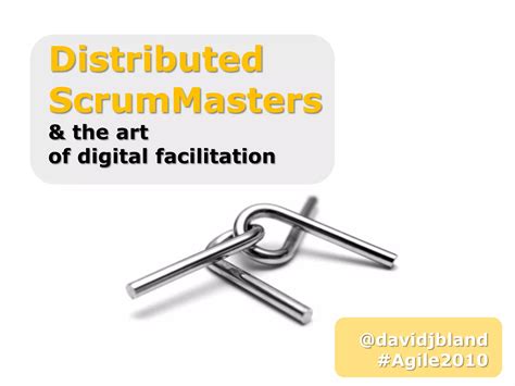 Distributed Scrummasters And The Art Of Digital Facilitation Ppt