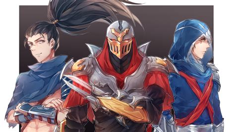 Yasuo Zed And Talon League Of Legends Drawn By Fanziju Danbooru