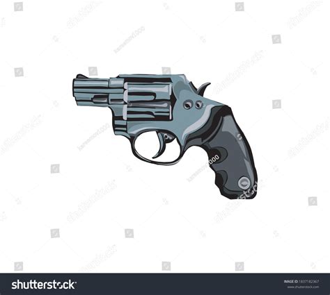 Handgun Vector Hand Drawing Isolated On Stock Vector (Royalty Free) 1837182367 | Shutterstock