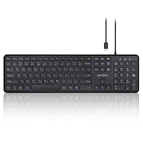 Perixx Periboard C Wired Full Size Usb C Silent Keyboard With