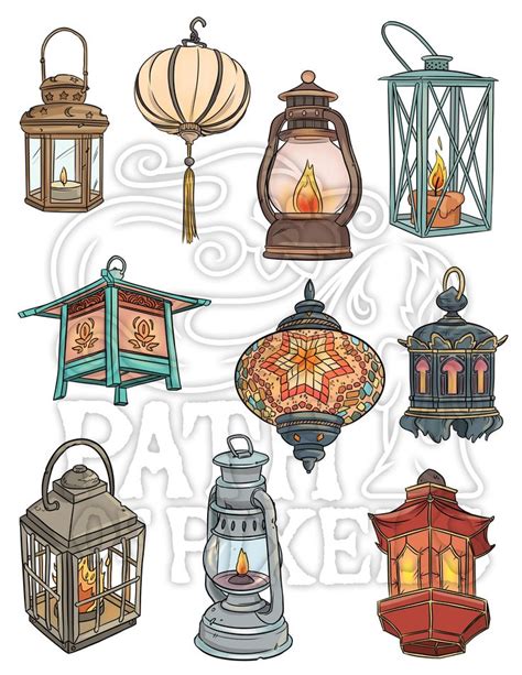 Lantern Clipart Rustic Lantern Asian Lantern Lantern Scrapbooking