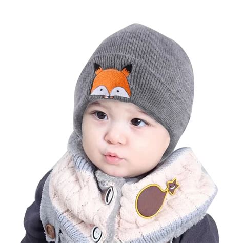 Genuine MUQGEW Boys Hats Kids Winter Hat Fashion Baby Children Cap Fox ...