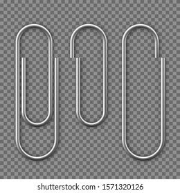 Realistic Paperclip Icon Paper Clip Attachment Stock Vector Royalty