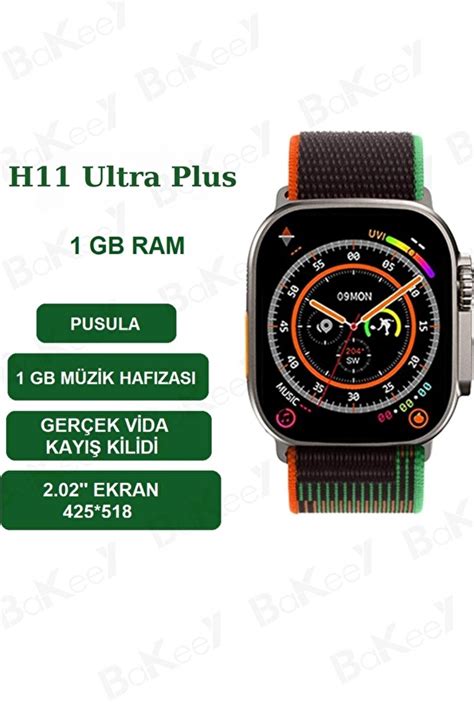 Watch 8 Ultra H11 Ultra Plus Akıllı Saat Aktif Pusula Oyun Modu Üç