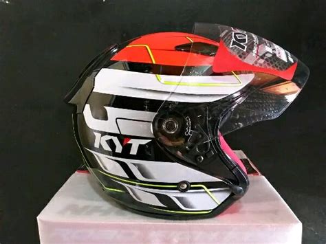 Jual HELM KYT DJ MARU SERI 13 BLACK RED FLUO YELLOW FLUO Di Lapak