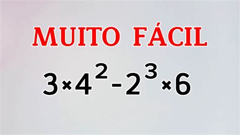 DÁ Pra Resolver Em Dois Minutos Questão De Matemática Básica Expressão Numérica Com Potência