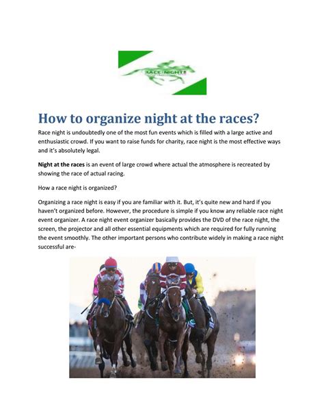 Night at the races by Race Night - Issuu