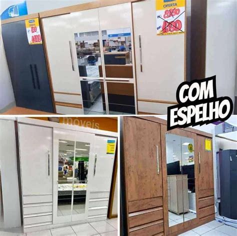 Guarda Roupa Casal Espelho Portas Gavetas Araplac Atraente