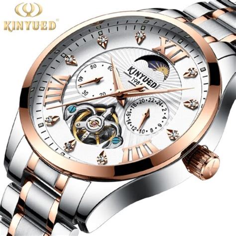 KINYUED Skeleton Watch Automatic Men Luxury Mechanical Watches