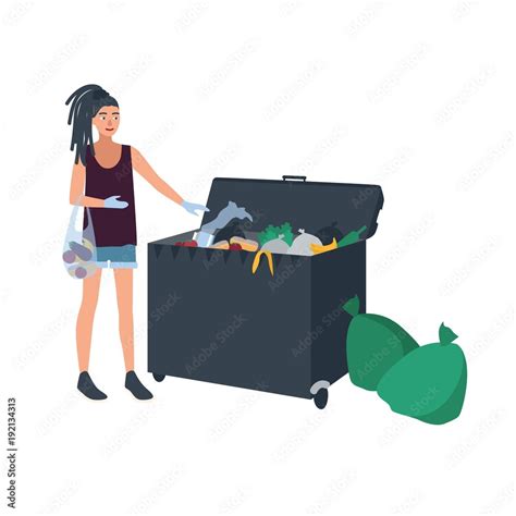 Dumpster Diving Cartoon