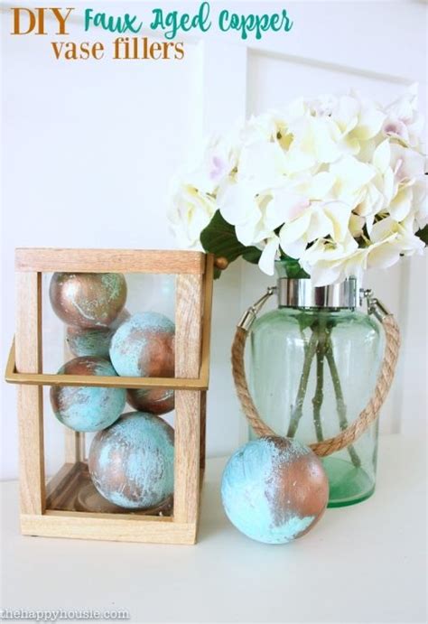 Diy Faux Aged Copper Vase Fillers Farmhouse Style Diy Vase Fillers