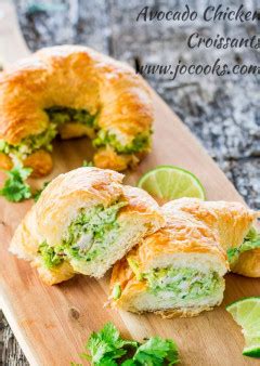 Avocado Chicken Croissants Jo Cooks