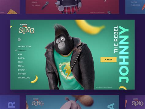 Sing Movie - Characters Website Templates | Free PSD Template | PSD Repo