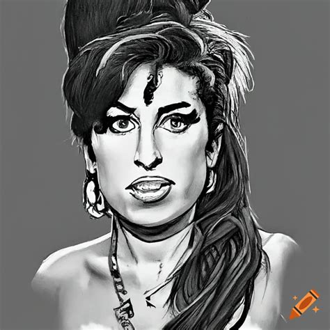 Pencil Drawing Of Amy Winehouse On Craiyon