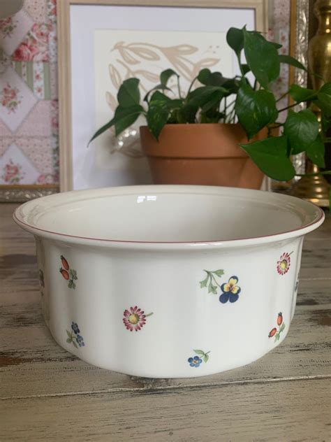 Villeroy And Boch Petite Fleur Souffle Dish Vintage Large Serving Dish